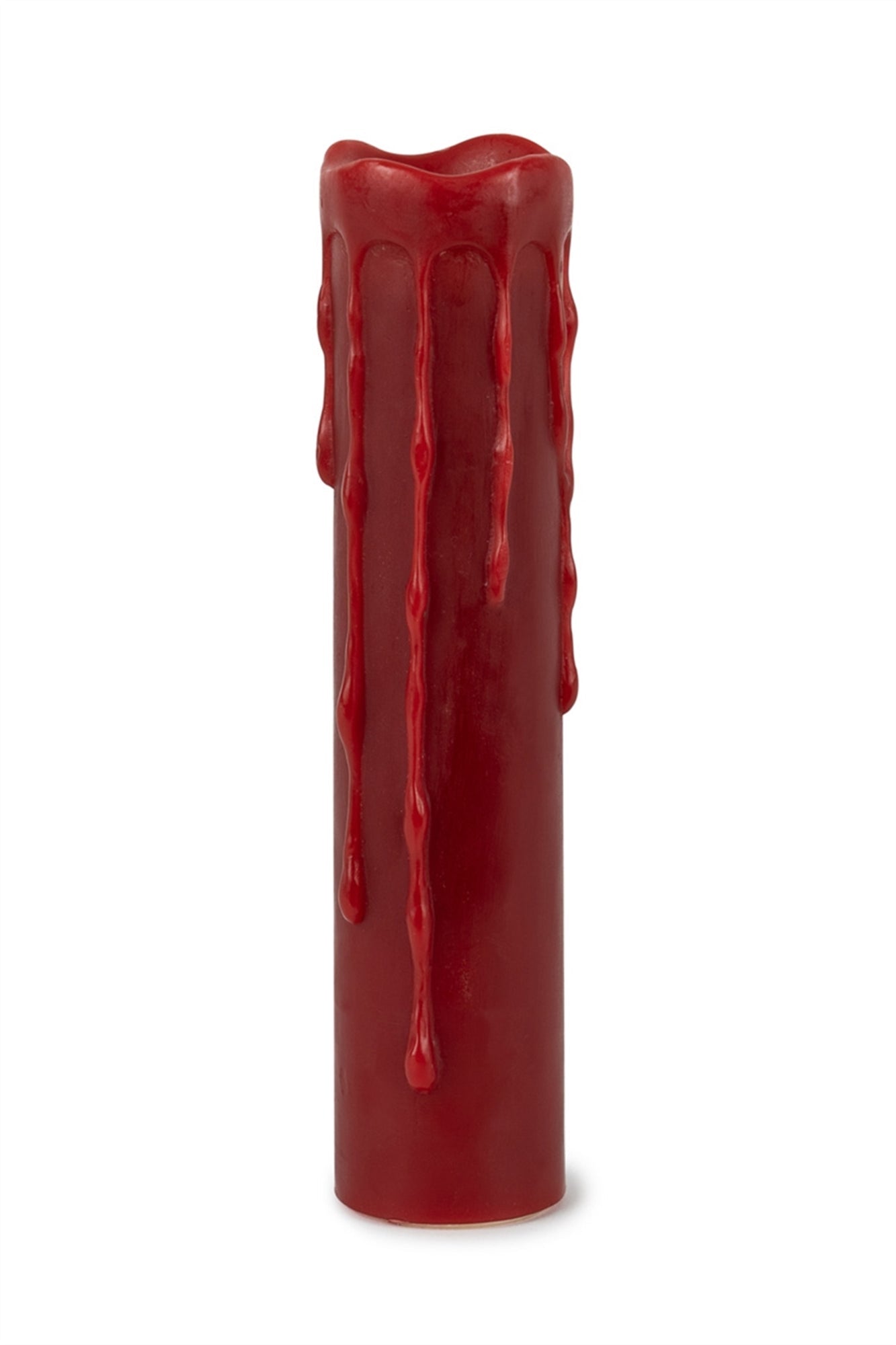 Set of 2 Red LED Drip Wax Candles with Remote