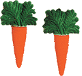 Large Carrot Sugar Shapes 90ct - 3 1/4"