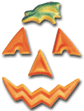Pumpkin Face Set- * LARGE *  5 pcs - 16 sets