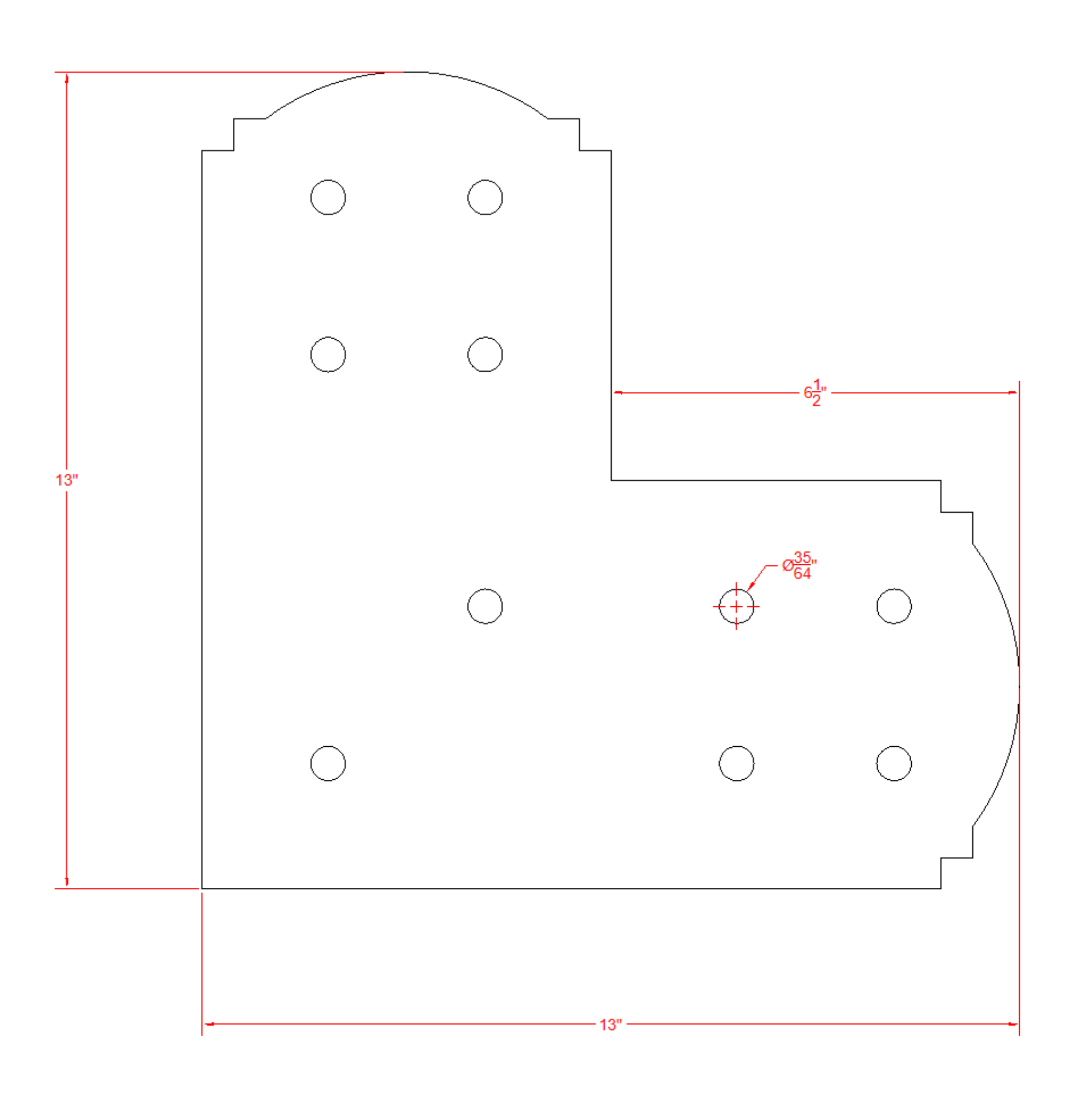 Decorative Design L Bracket for 8" Post, 8x8 L Support Bracket, Pergola Bracket, 8 inch Post Bracket, 8x8 L Bracket, Truss Plate