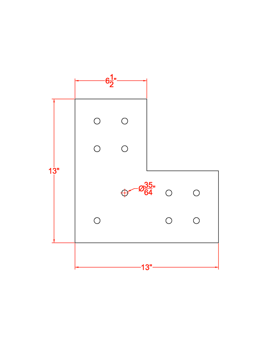 Structural Design L Bracket for 8" Post, 8x8 L Support Bracket, Pergola Bracket, 8 inch Post Bracket, 8x8 L Bracket, Truss Plate