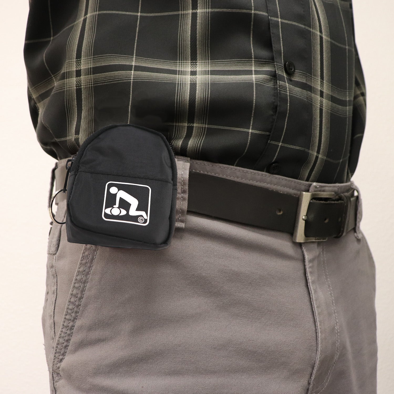 CPR Black Beltloop Keychain Backpack with Faceshield, Gloves, and Cleansing Wipes
