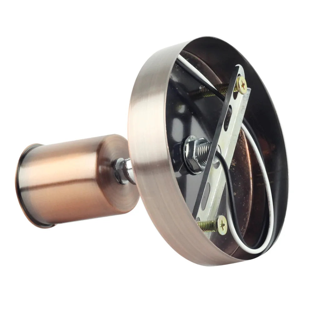 DecorBites™ E27 Ceramic Screw Bulb Socket with 180° Steering and Switch