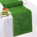 Artificial Grass Table Runner Durable Easy-Clean Rectangular Table Decor for Christmas Weddings Outdoor Golf & Football Parties