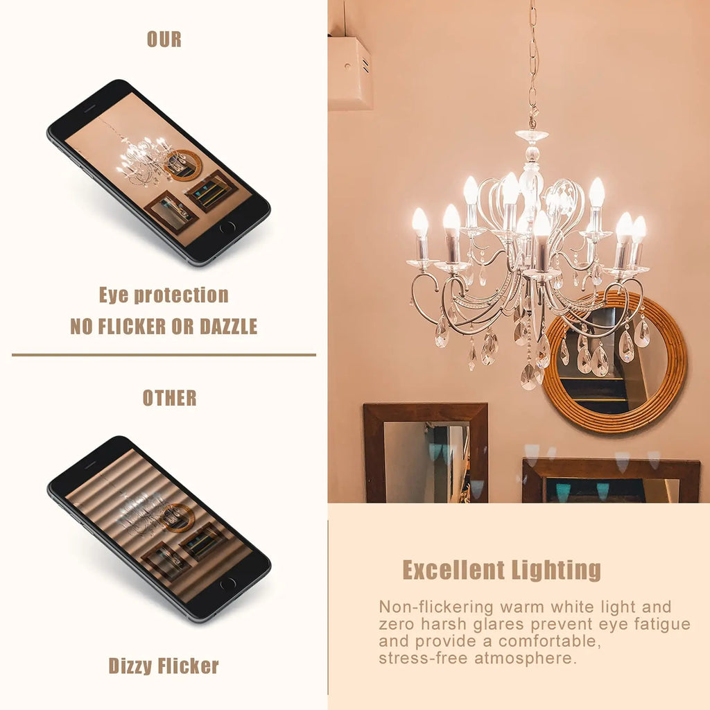 DecorBites™ LED Flame Effect Bulbs C35 6.5W 220V Dimmable Candle Filament Bulb
