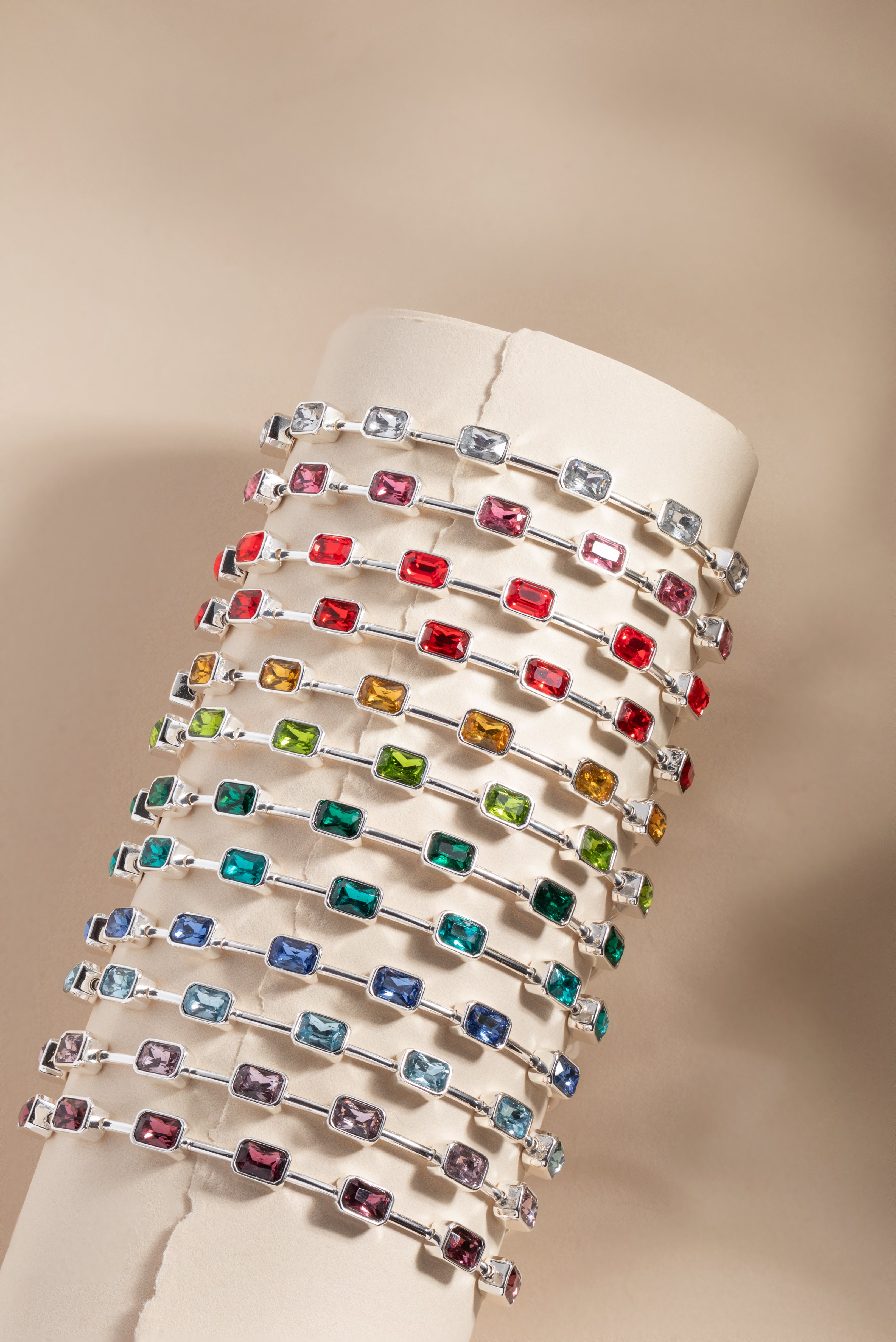 March Birthstone Emerald Cut Bangle