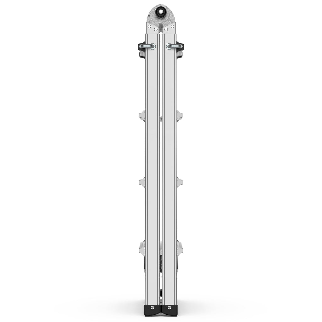 17ft Multi-Position Foldable Aluminum Ladder, A-Frame and Straight Ladder, ANSI 250lbs