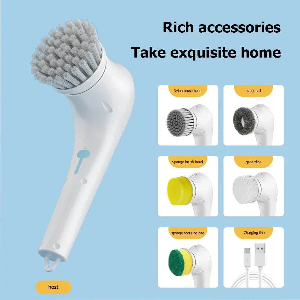 DecorBites™ Electric Cleaning Brush: Powerful Handheld Bathroom & Kitchen Cleaner