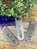 Custom Monogrammed Initials Bartender Style Bottle Opener