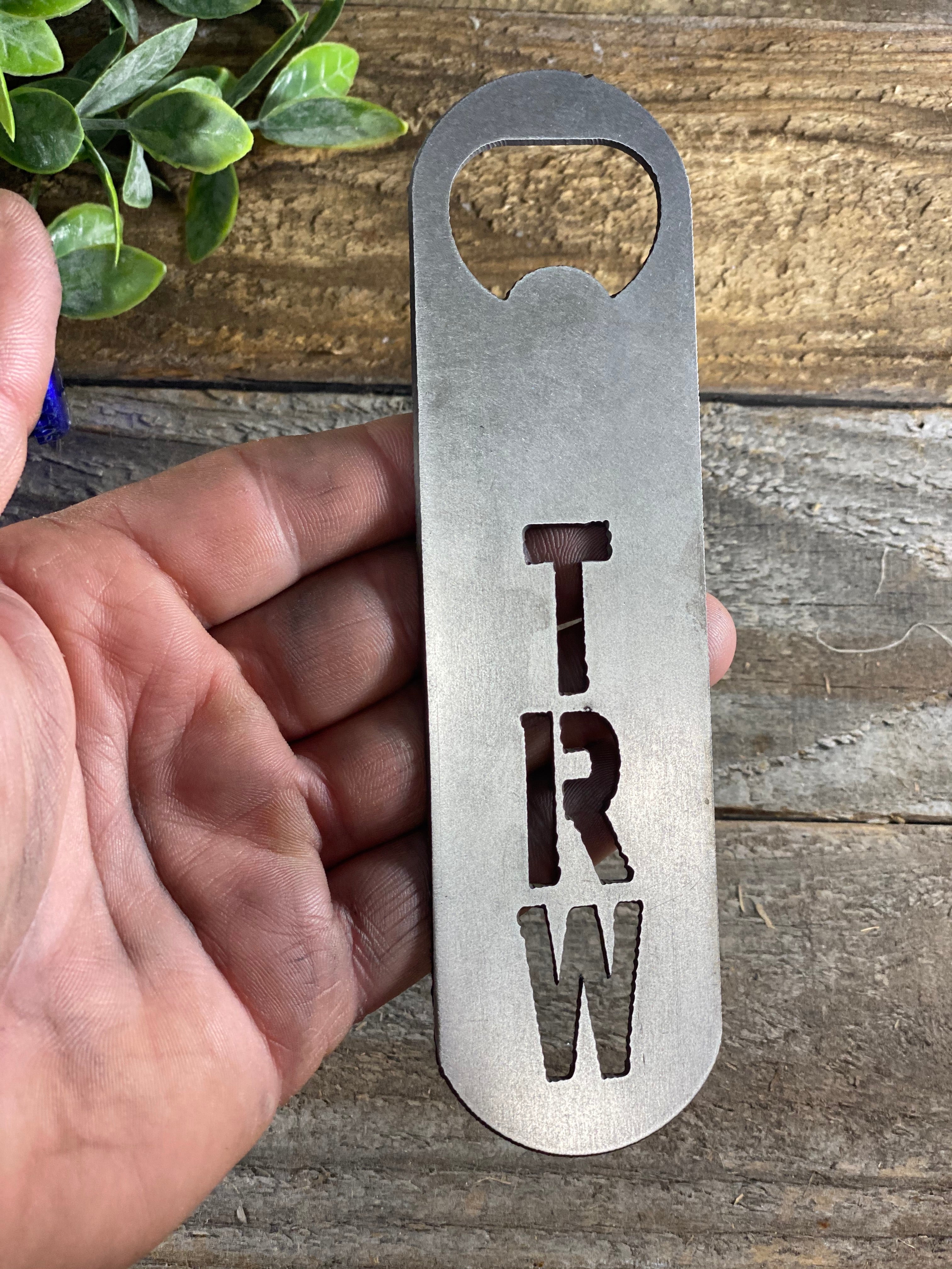 Custom Monogrammed Initials Bartender Style Bottle Opener