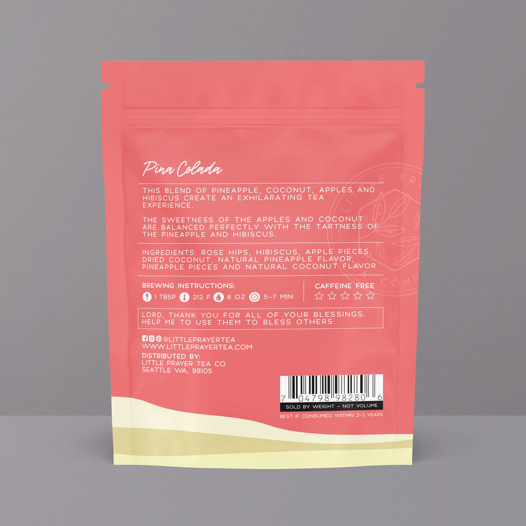 Bible Verse Tea "Be A Blessing" Pina Colada Herbal Tea