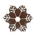4" Dark Chocolate Snowflake Shortbread Cookie - Single