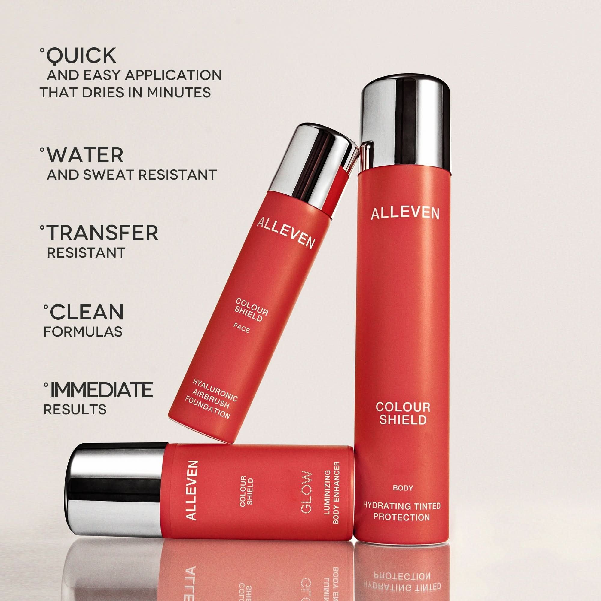 ALLEVEN COLOUR SHIELD GLOW FACE & BODY - SAND 100ml