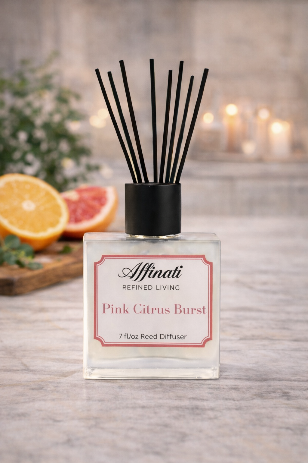 Pink Citrus Burst Reed Diffuser