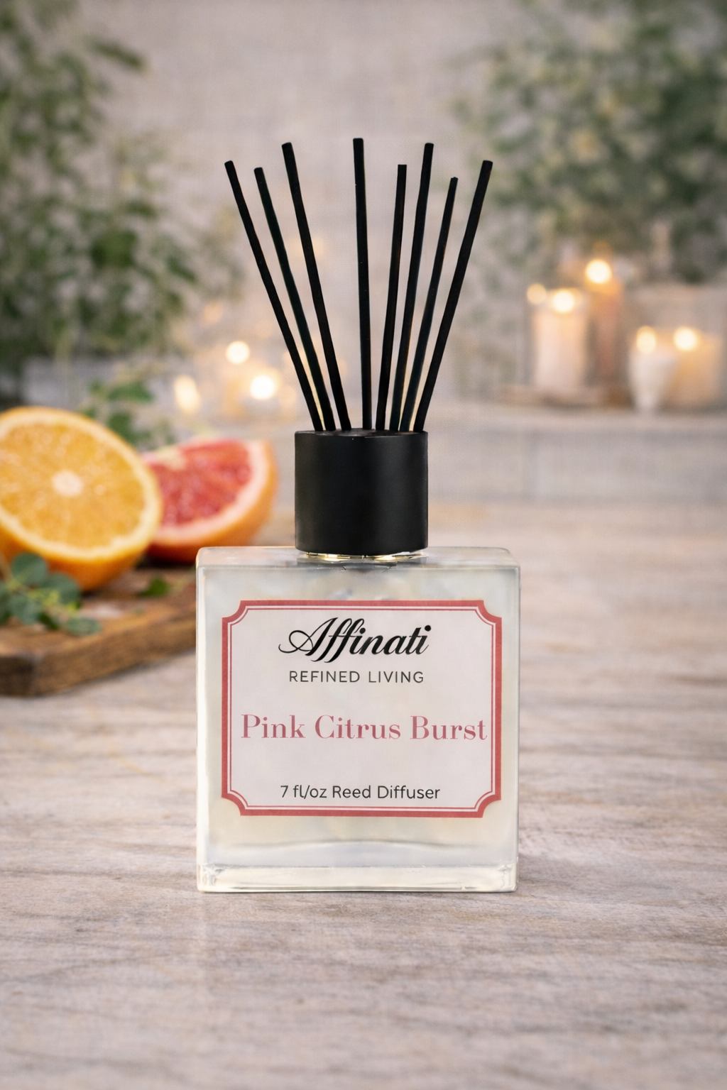 Pink Citrus Burst Reed Diffuser