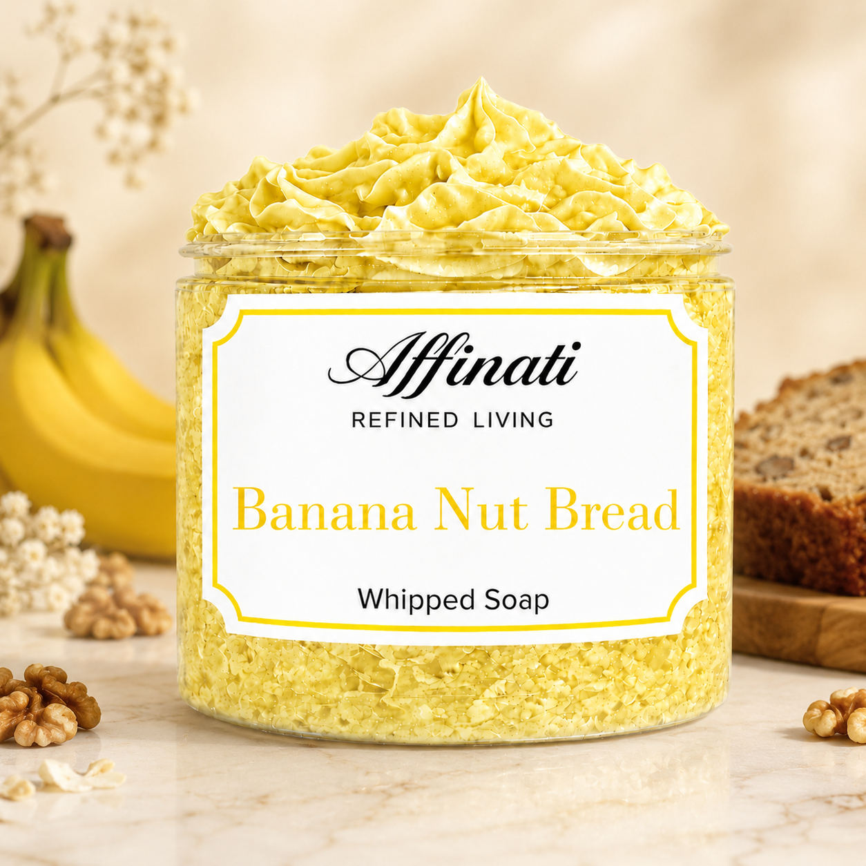 Banana Nut Bread Whipped Soap - 20 oz