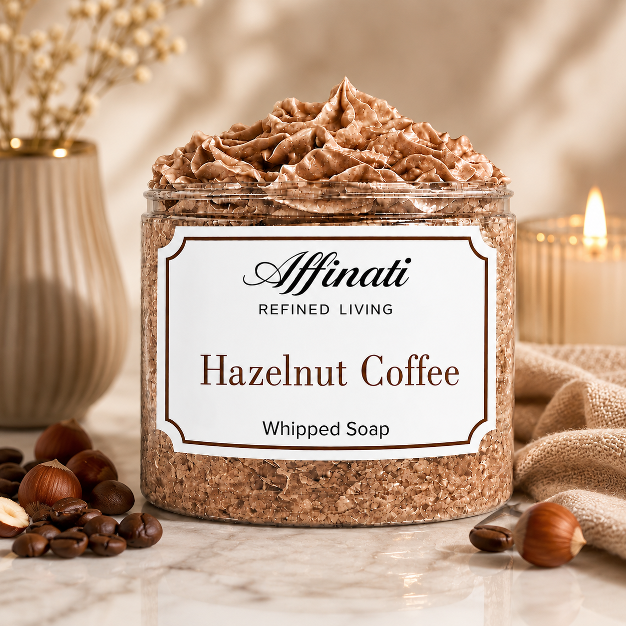 Hazelnut Coffee Whipped Soap - 20 oz