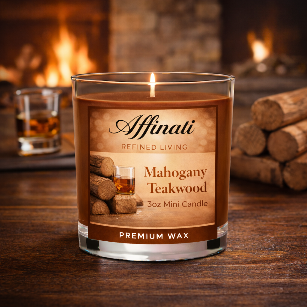 Mahogany Teakwood Mini Candle