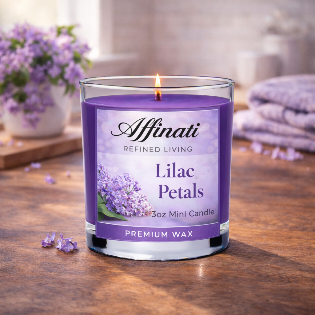 Lilac Petals Mini Candle
