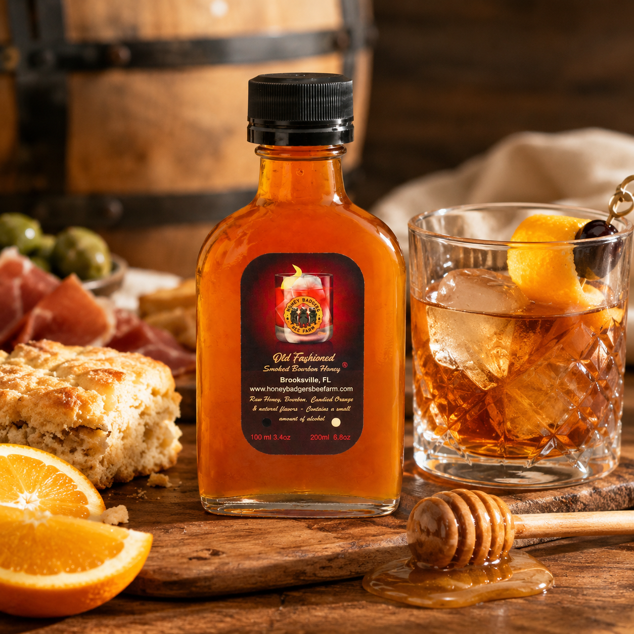 Old Fashion Smoked Bourbon Honey