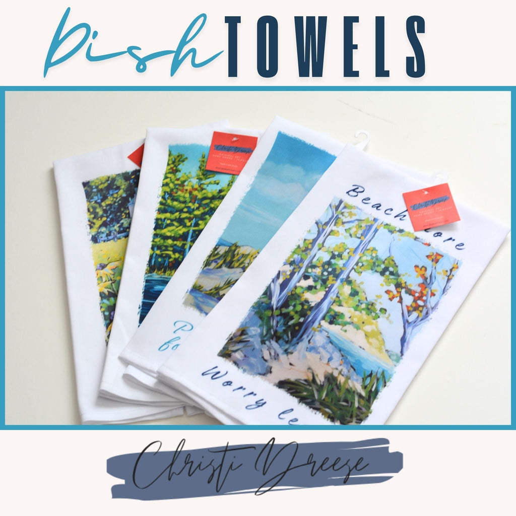 Dish Towel - "Beach More, Worry Less"
