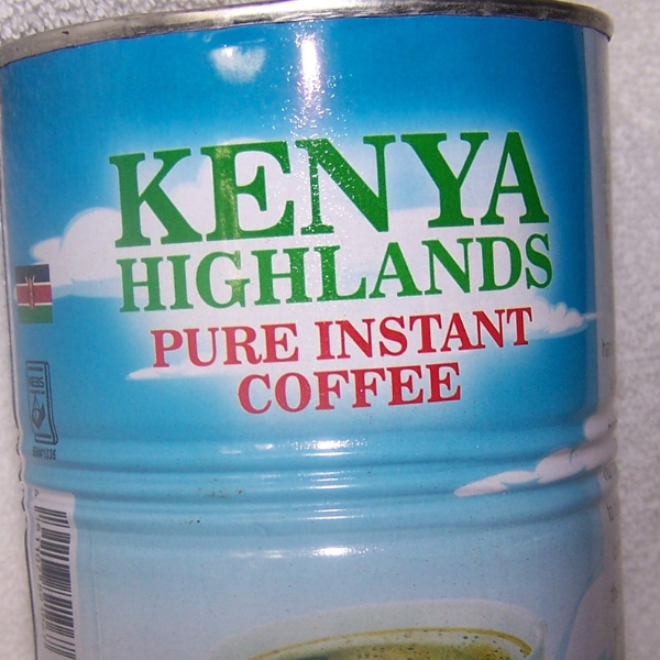 Kenya Highlands Pure Instant Coffee front label close up