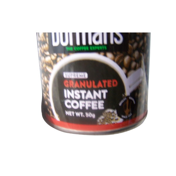 Dormans Supreme Granulated Instant Coffee 50g front label view