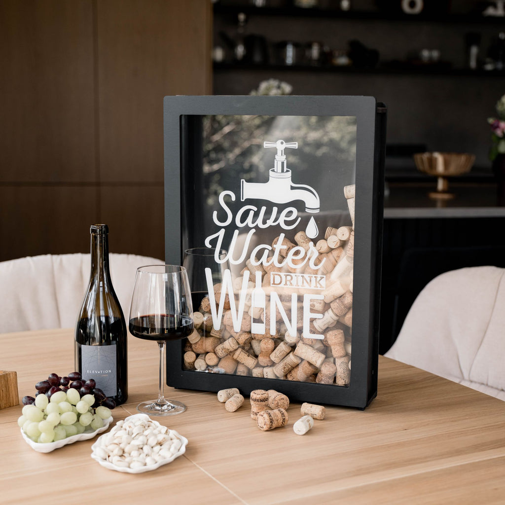 Wine Cork Box – Save Water, Drink Wine