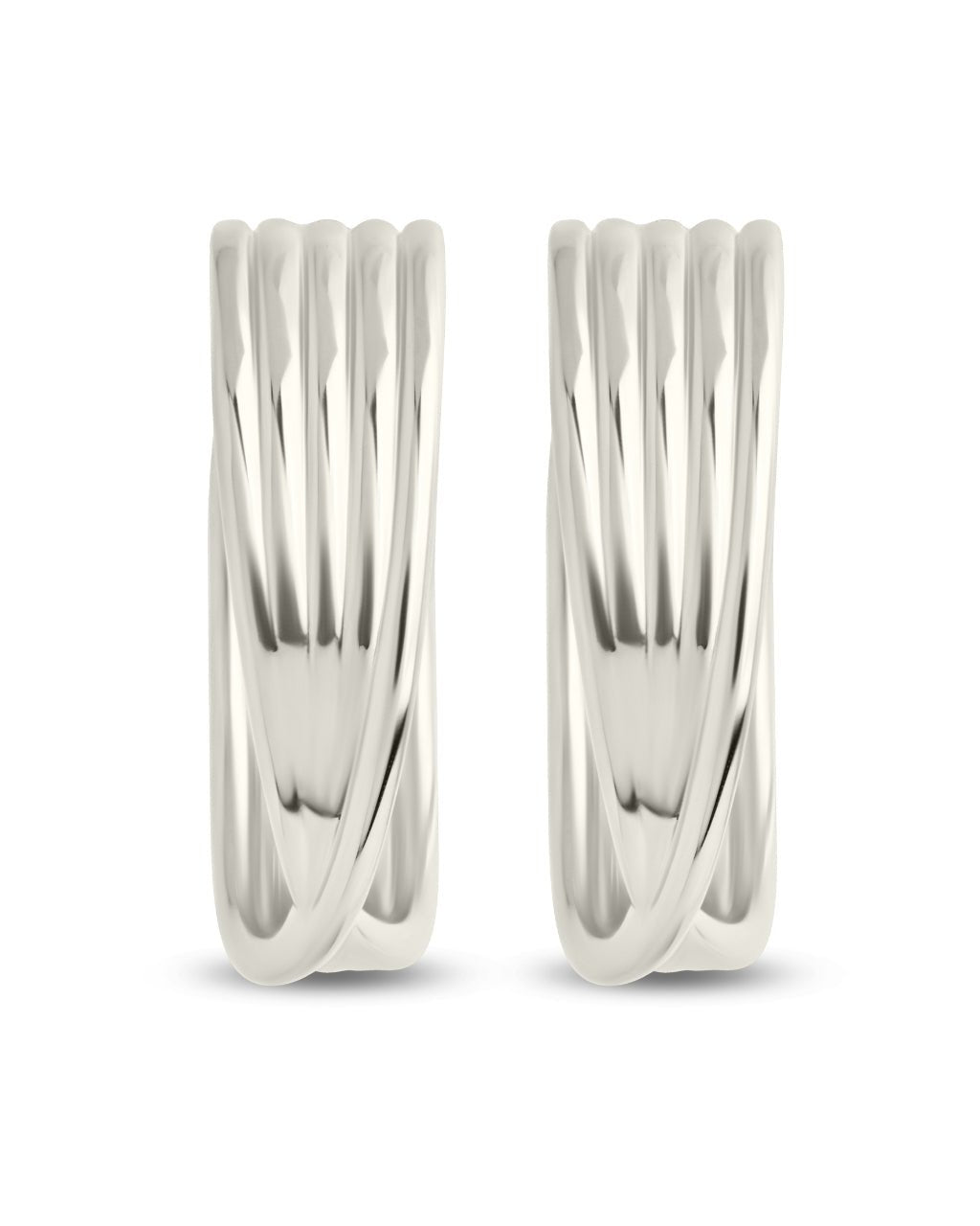 Katya Textured Hoop Earrings