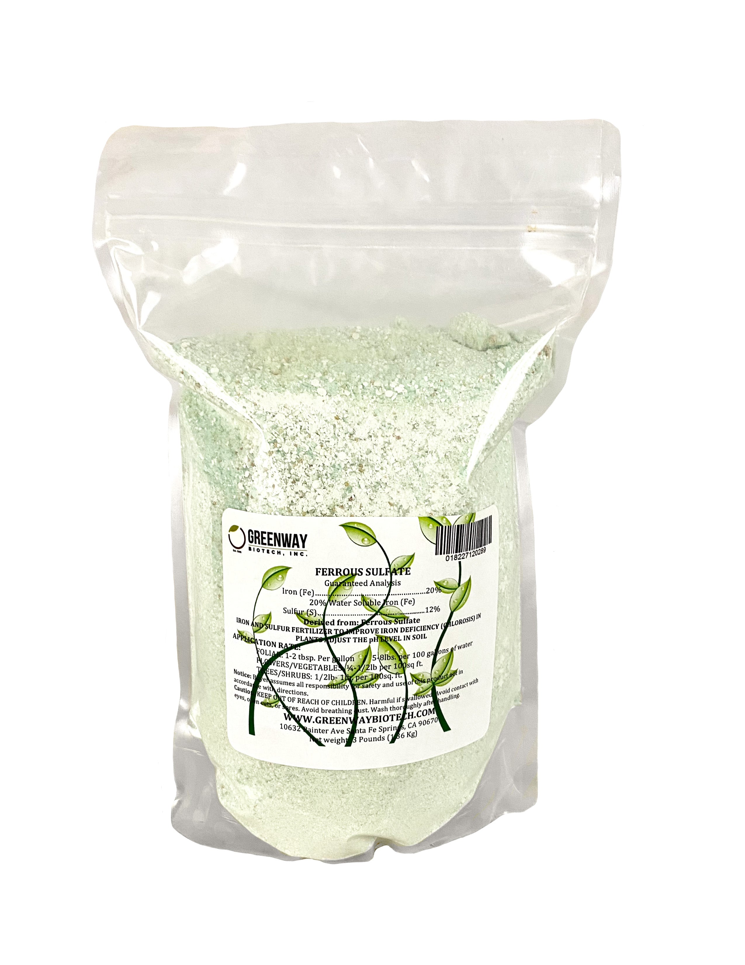 Organic Ferrous Sulfate (Iron Sulfate) | 20% Iron (Fe)