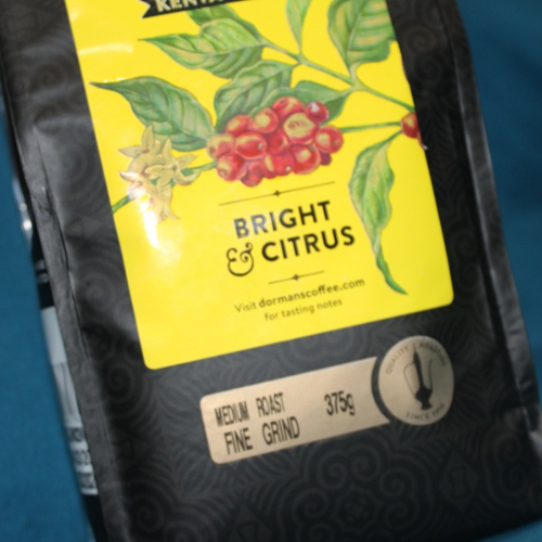 Side panel of Dormans Suprema Kenya Coffee package with brewing information