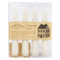 Set of 4 Ivory Timer Taper Candles