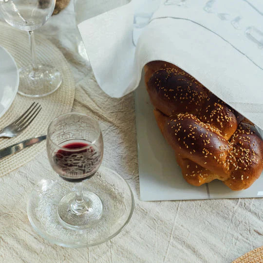 Classic Jerusalem Glass Kiddush Cup – Jerusalem Glass Series