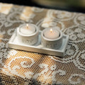 Shabbat Candle Holders Set with Concrete Tray – Pure Line Series