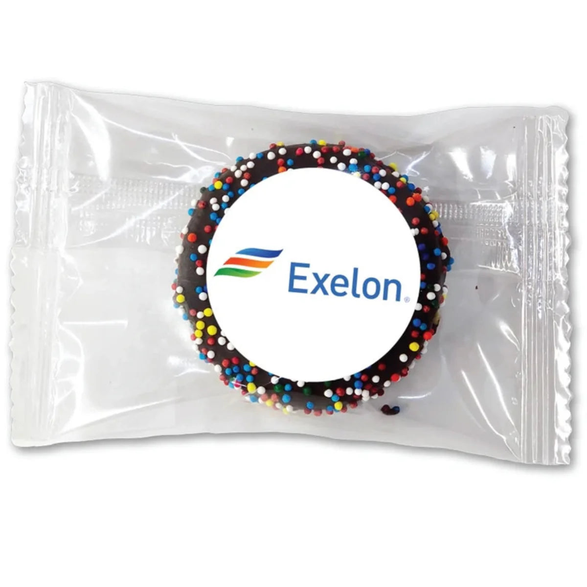 Gourmet Hand Dipped Sandwich Cookie with Sprinkles  - Custom 1.5 Round Label