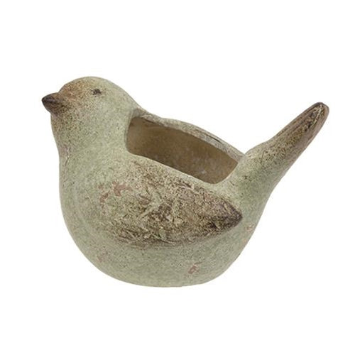 Charming Weathered Birdie Planter