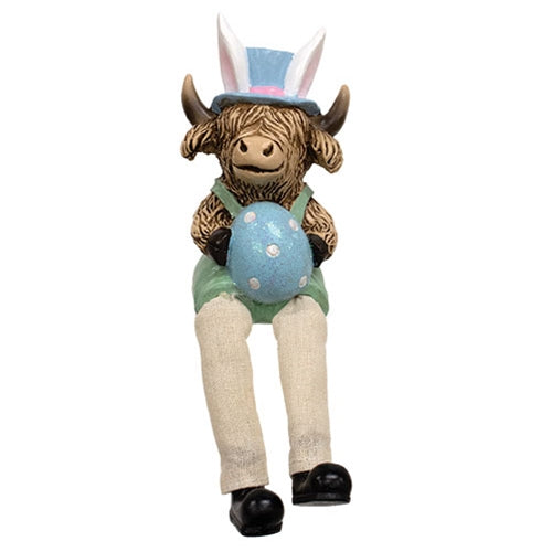 Assorted Resin Easter Highland Sitters with Dangling Legs