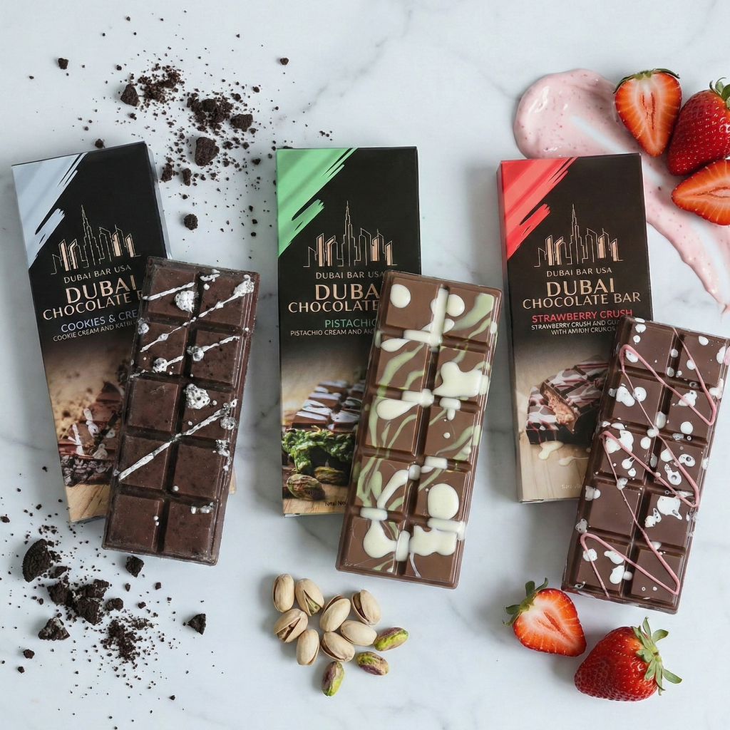 Dubai Bar Mixed Flavor Display Pack - 24 Bars