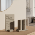 Handmade Concrete Shabbat Candle Set – Stone Glow Series