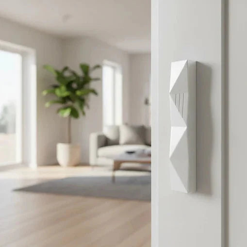 Minimalist Concrete Mezuzah with Sculpted Wave Texture – Wave Series