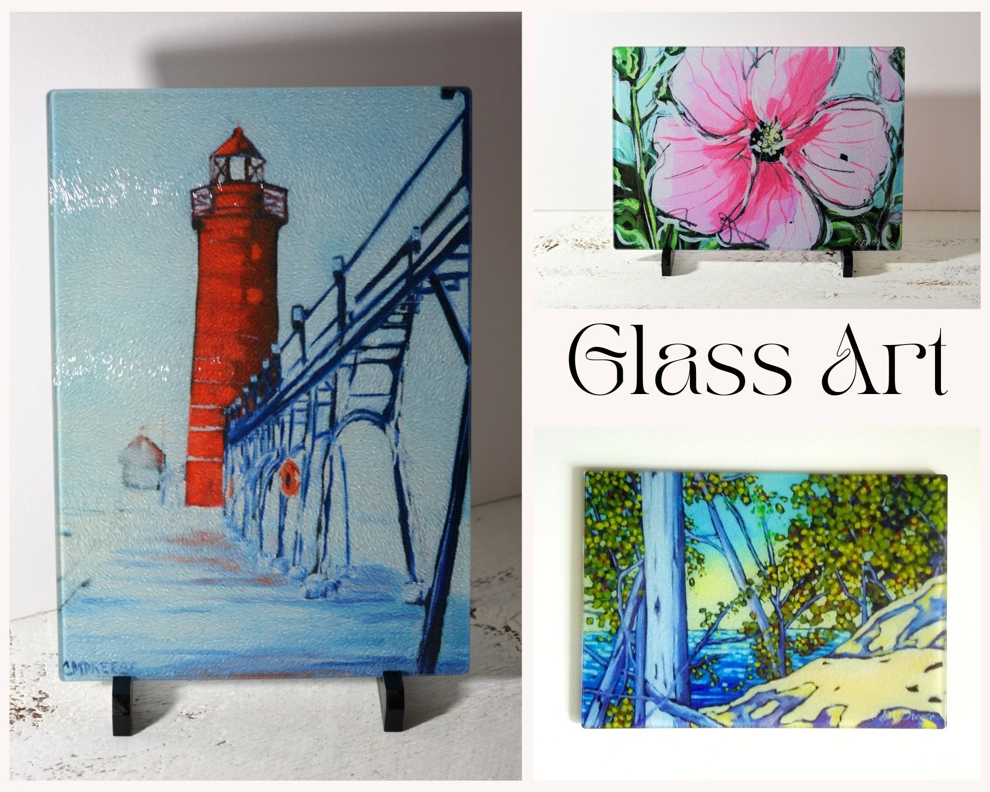 "Arch Rock at Mackinac Island" Glass Art Print