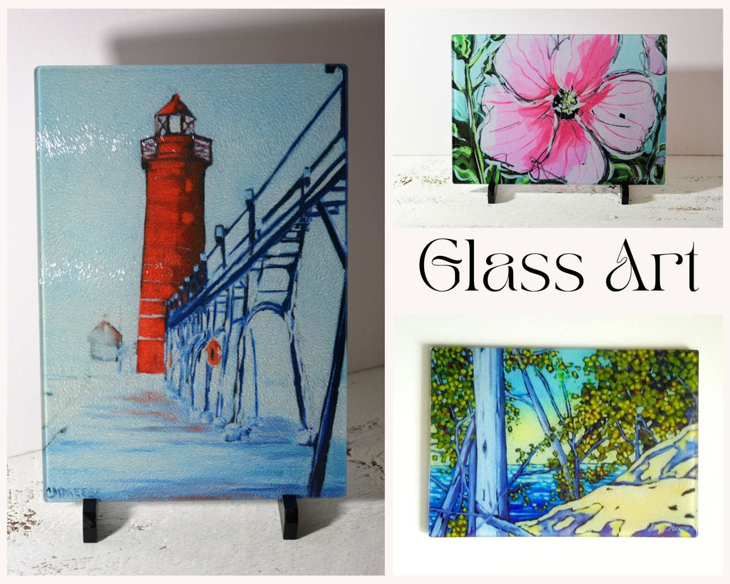 "A Walk Along the Shoreline" Beach Glass Art Print