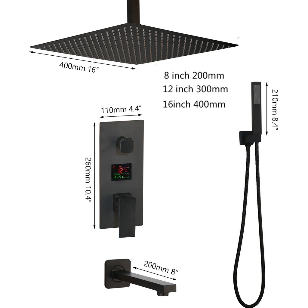 DecorBites™ Digital Display Shower Faucet Set with 3 Functions