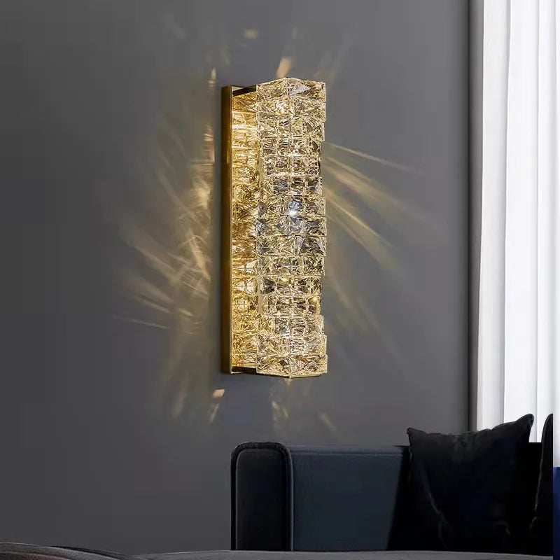 DecorBites™ Crystal Glass Wall Sconce Lamp for Modern Light Luxury Home Decor