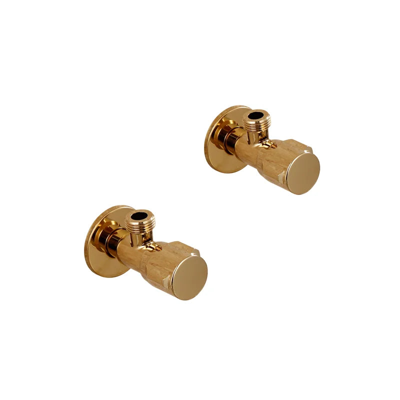 DecorBites™ Gold Solid Brass Wall Mount Triangle Valve for Faucet and Toilet