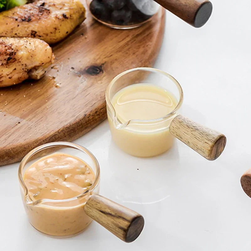DecorBites™ Glass Sauce Dish with Handle