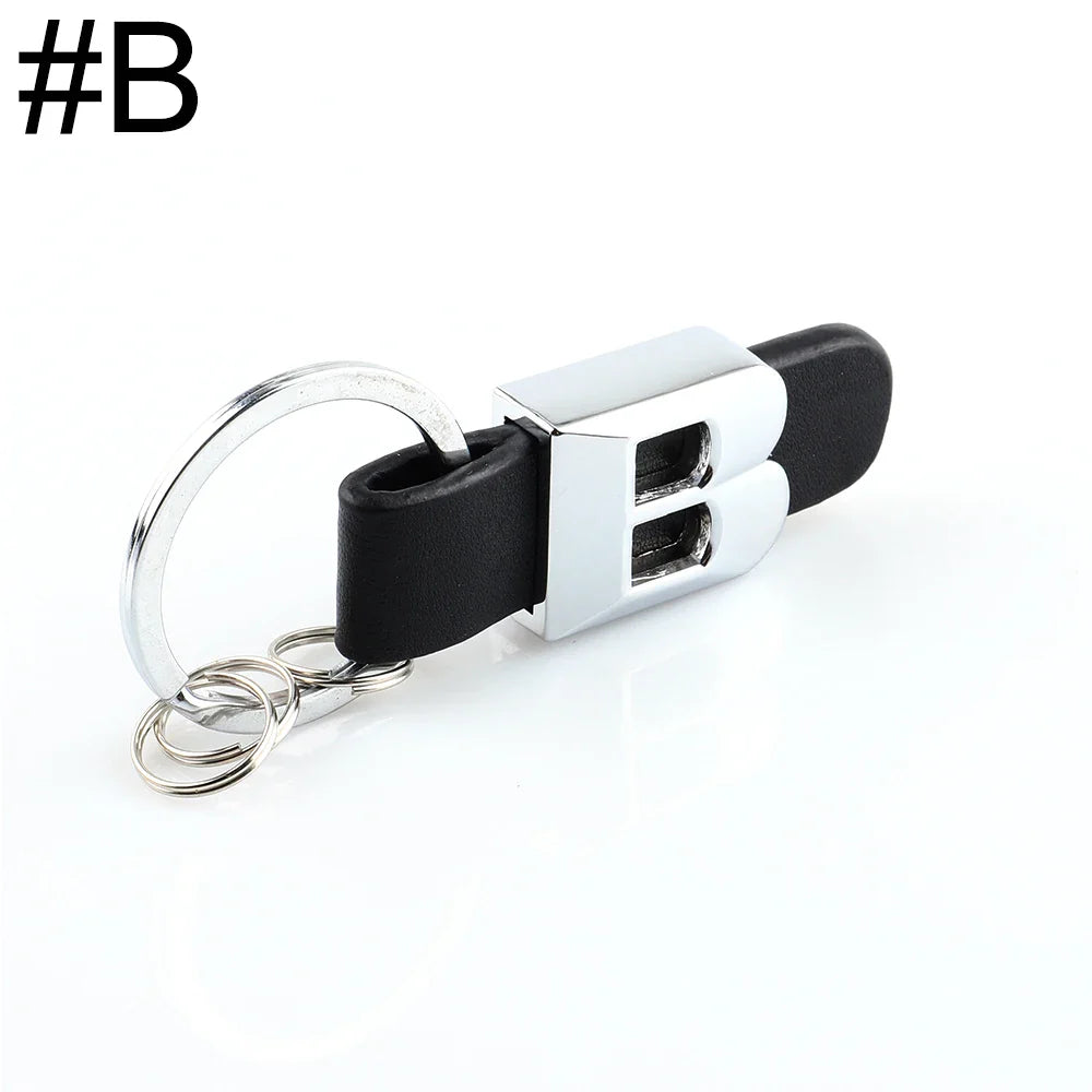 DSYCAR 3D Car Key Chain Metal Letter Leather Strap Keychain | Premium Key Ring for Mercedes