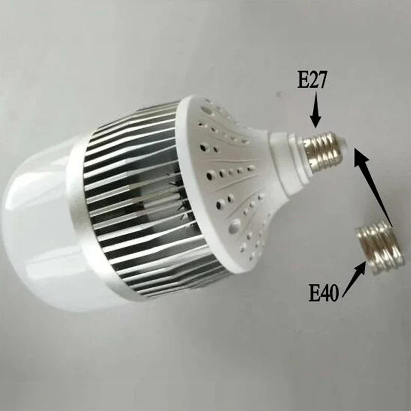 DecorBites™ E40 Lamp Holder: E27 to E40 Light Bulb Socket Adapter Converter - Pack of 10