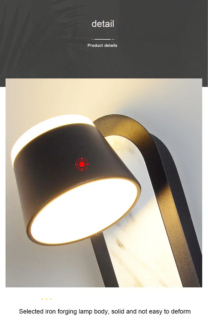 DecorBites™ Adjustable Wall Lamp: Modern & Creative LED Bedside Light for Living Room & Bedroom