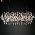 DecorBites™ Iron Crystal LED Chandelier: 19th Century Style Kitchen Pendant Light